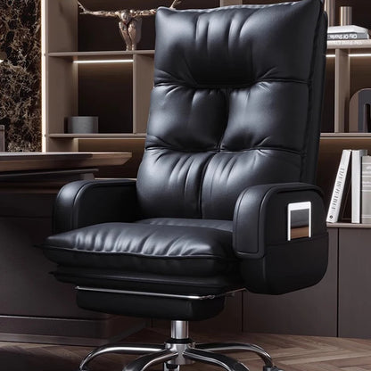 Leather Massage Full Body Office Chair Recliner Playseat Ergonomic Bar Comfortable Office Chair Lounge Stoel Library Furniture