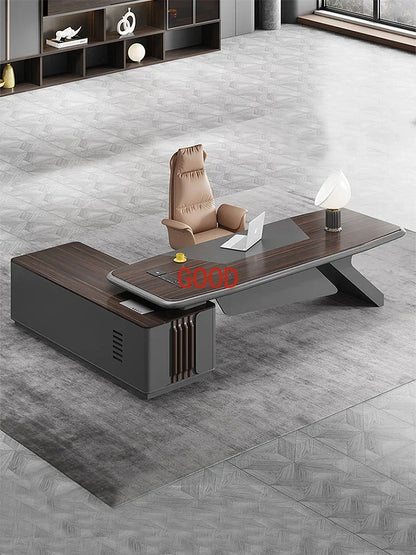 Modern Luxury Boss Office Desk Chairman Room President Table Paint Study Work Computer Writing Desk Mesa Office Furniture KMOD