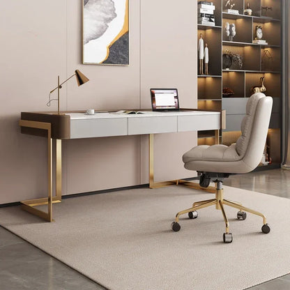 Luxury Modern Laptop Office Desk Standing Drawer Organizer Executive Home Computer Desks Gaming Reading Mesa Oficina Furniture