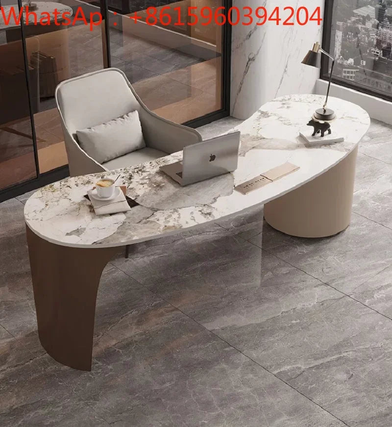 Slate desk light luxury computer  Italian minimalist beauty medical consultation reception and chair