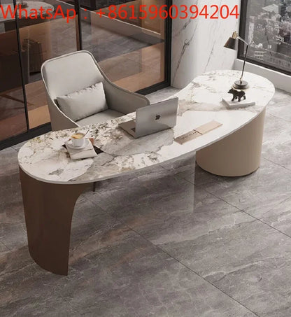 Slate desk light luxury computer  Italian minimalist beauty medical consultation reception and chair