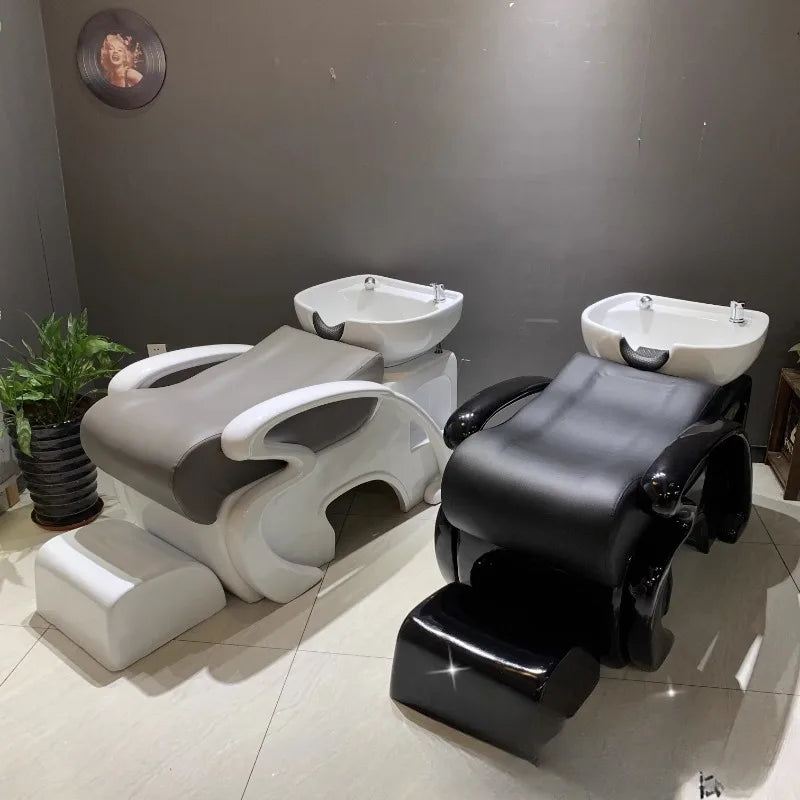 Professional Recliner Shampoo Chair Spa Supplies Hairdresse Shaving Salon Chairs Luxury Simple Shead Spa Massage Bed Furniture