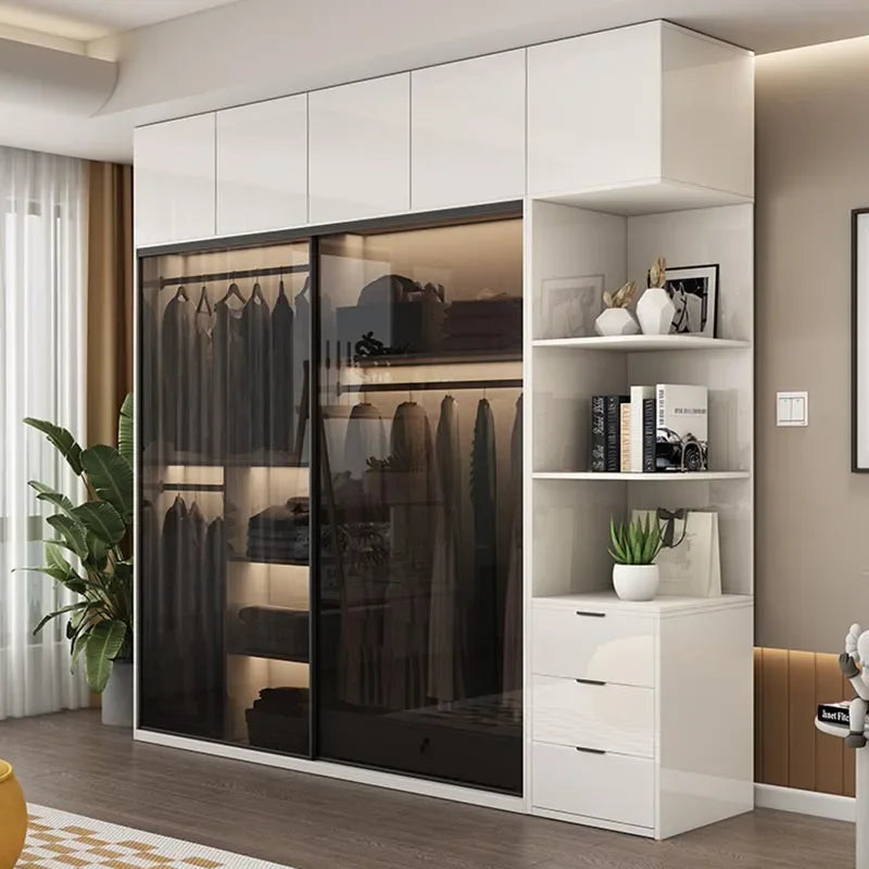 Luxury Shelf Storage Wardrobe – Affordable Dressers for Queen Hotel, Living Room, and Bedroom