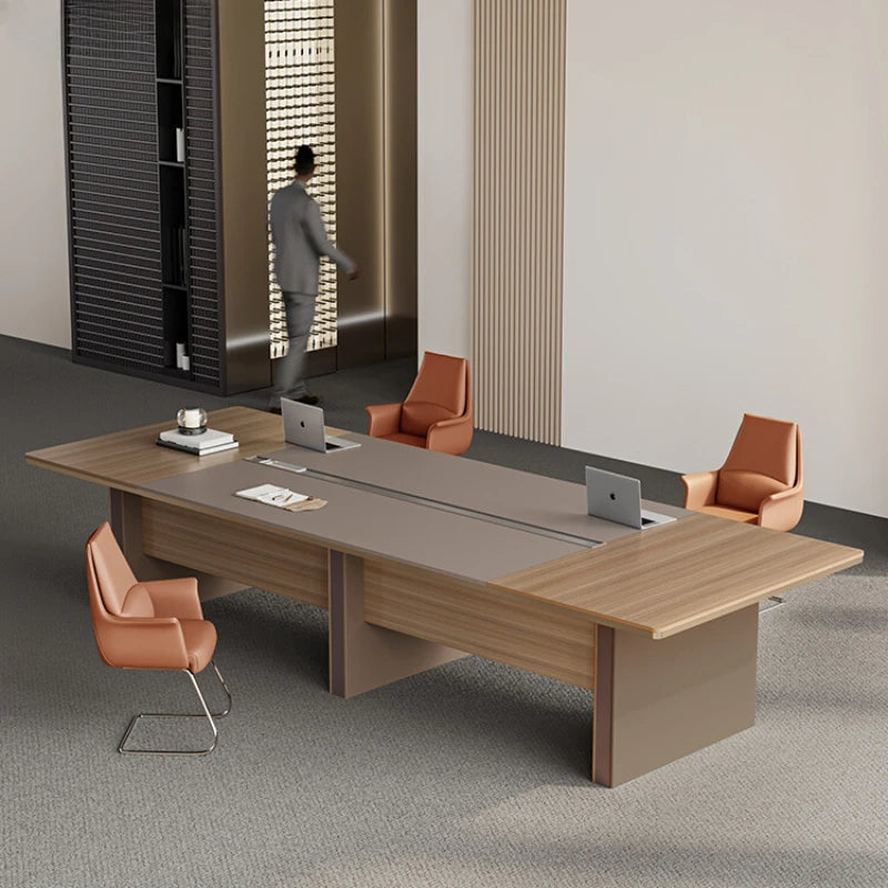 Minimalist modern Large Conference Table & Chair Set