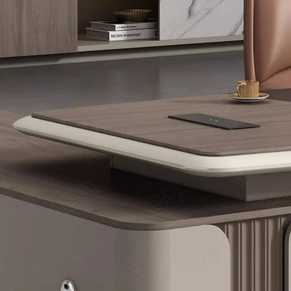White Simple L-Shaped Office Desk