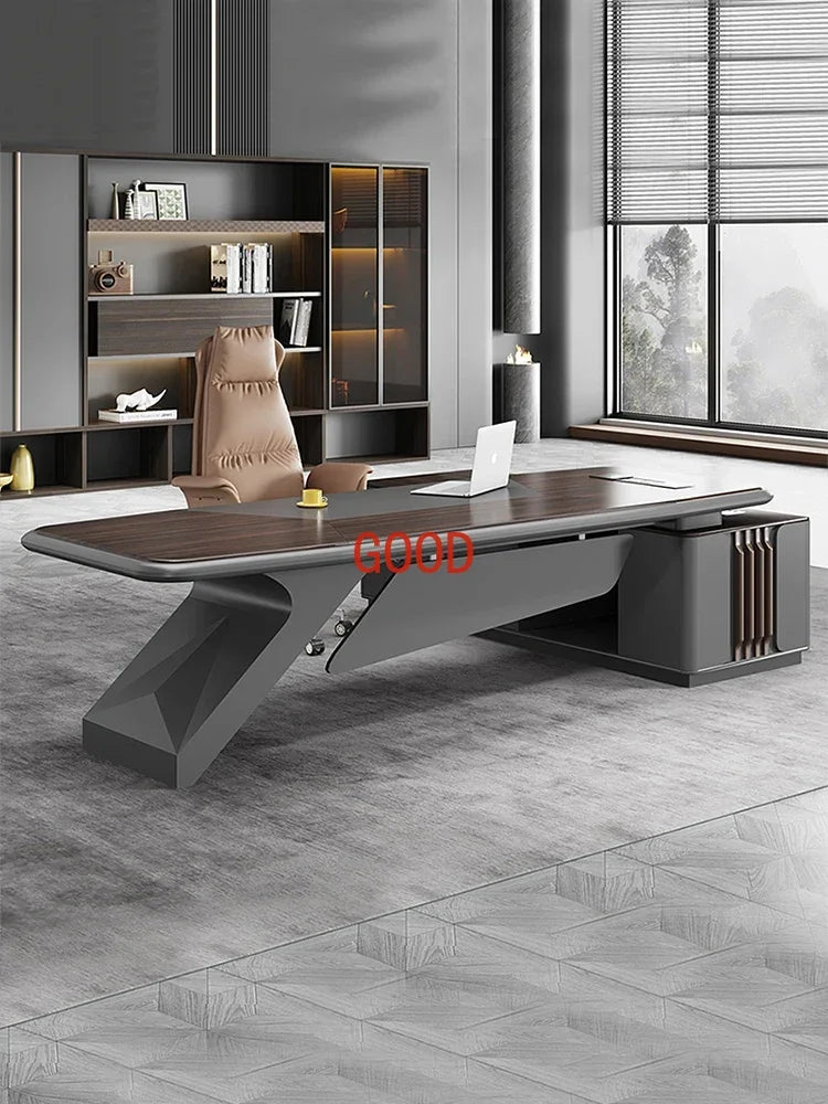 Modern Luxury Boss Office Desk Chairman Room President Table Paint Study Work Computer Writing Desk Mesa Office Furniture KMOD