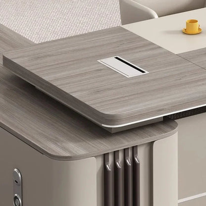L Shaped Writing Office Desk Supplies Luxury European Drawers Computer Desks Floor White Escritorios De Ordenador Furnitures