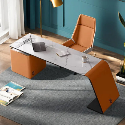 Executive Writing Desk Pullout Under Drawers Office Desks Organizer Scrivanie Per Computer Furniture