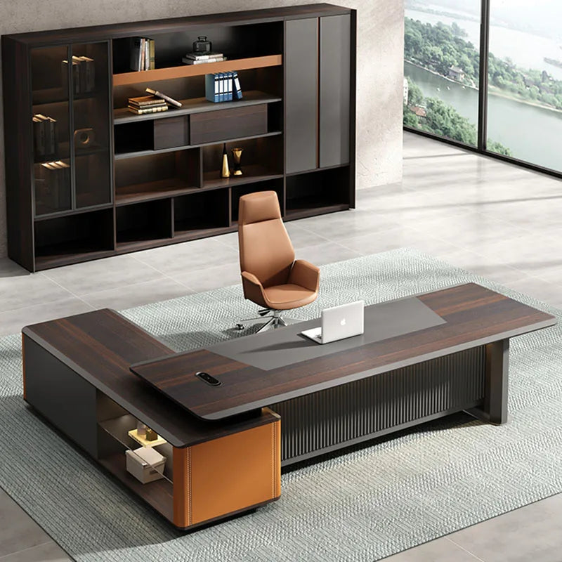 Minimalist Boss Office Desks Conference Drawers Storage Luxury Modern Work Desk Workstation Scrivania Ufficio Office Furniture