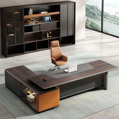 Minimalist Boss Office Desks Conference Drawers Storage Luxury Modern Work Desk Workstation Scrivania Ufficio Office Furniture