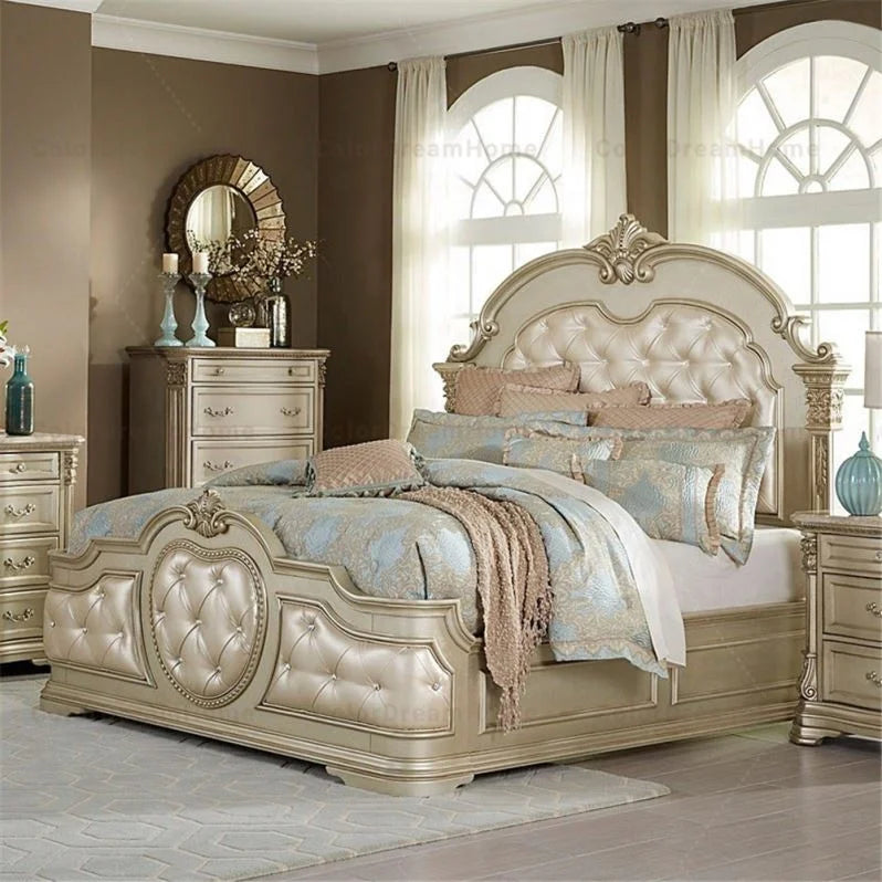 Italian Bedroom Set With Carving Royal Furniture Luxury Bed