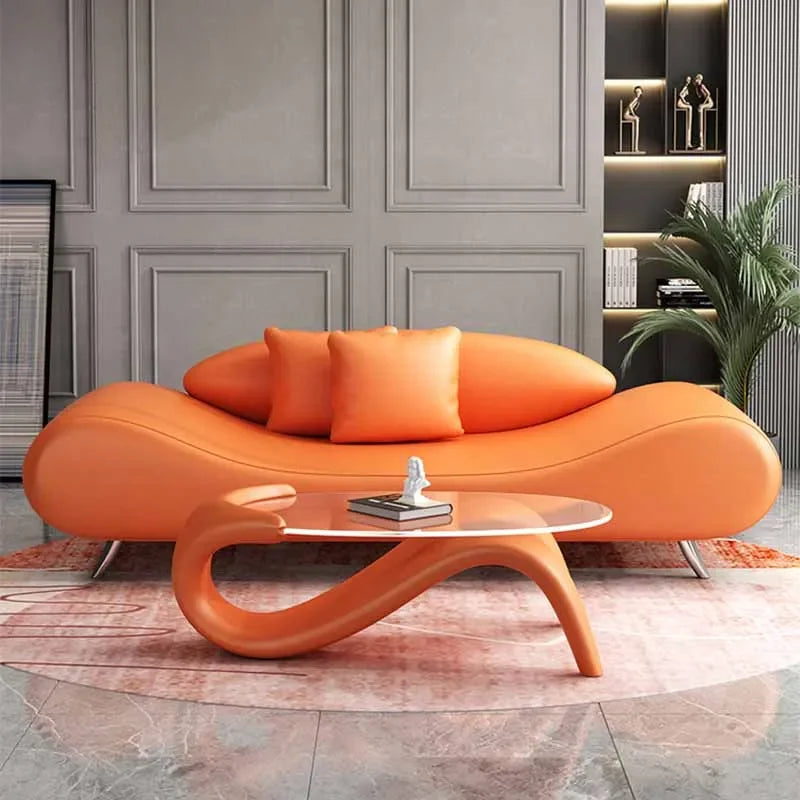 Nordic Designer Foam Couch & Ergonomic Leather Sofa