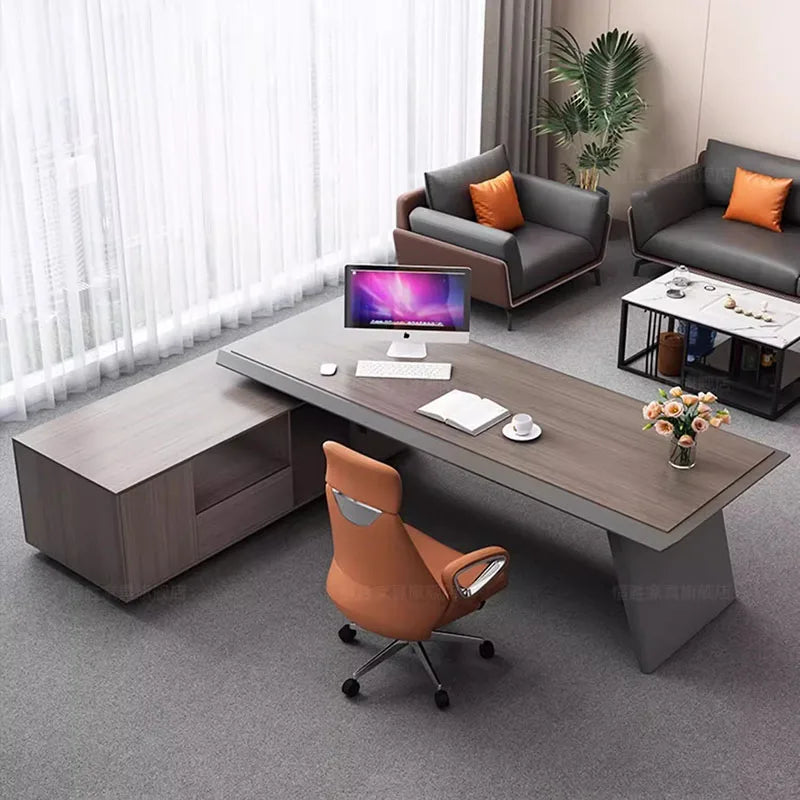 Storage Modern Office Desks Workstation Computer Desktop Reception Office Table Drawers Scrivania Con Cassetti Luxury Furniture