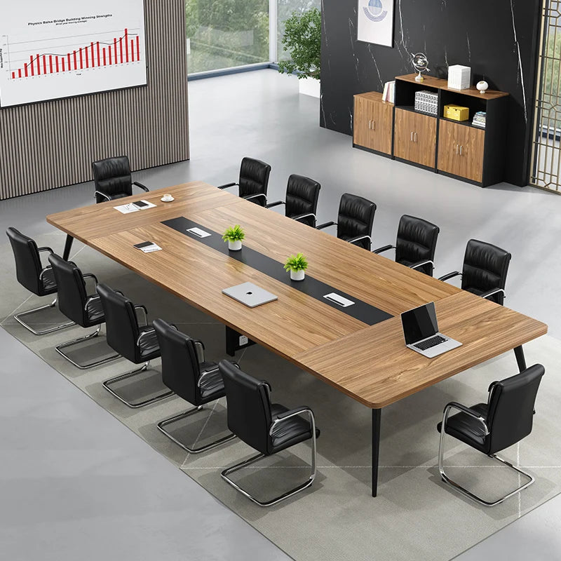 Mesa de oficina conferencias Modern Simple Boardroom Conference Brown Color Wood Office Furniture Meeting Conference Table
