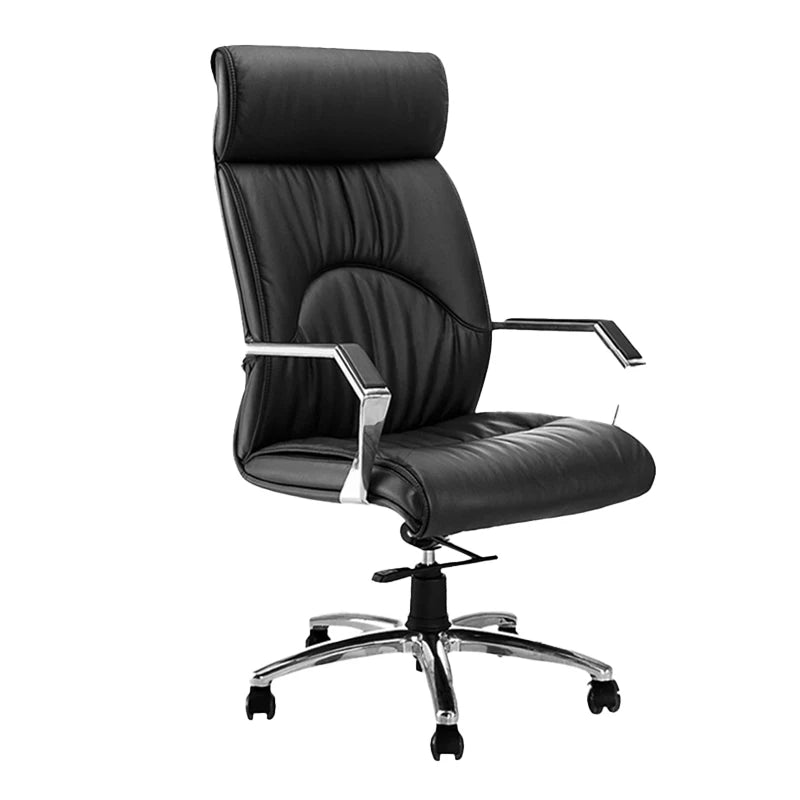 Modern Executive Lounge Chair: Leather Armchair for Office