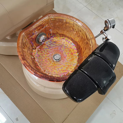 Hot sale electric massage nail salon equipment pedicure chair no plumbing foot care spa chair with discharge pump