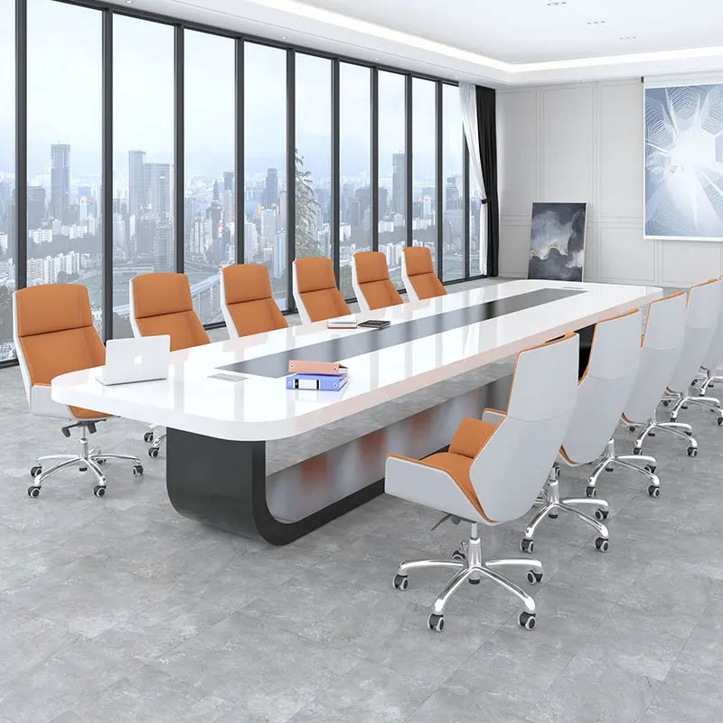 Paint Baking Conference Table Long Table Simple Modern Furniture White Medium and Large Negotiation Table Conference Room Office