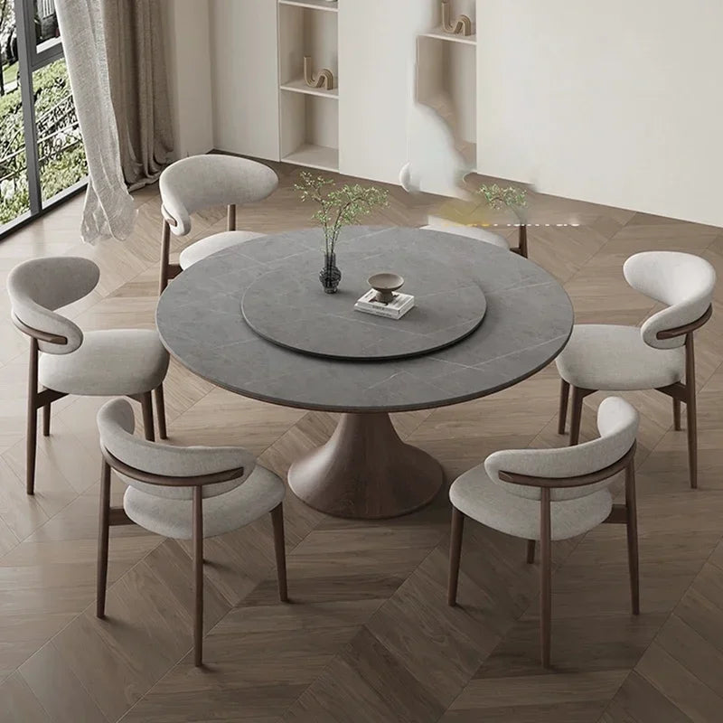 Round Dining & Conference Table Set with 4 Chairs