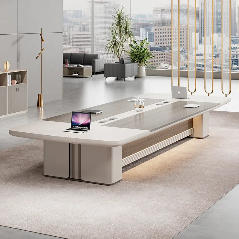 Large conference table, simple conference room reception table, long strip work table, meeting and negotiation table