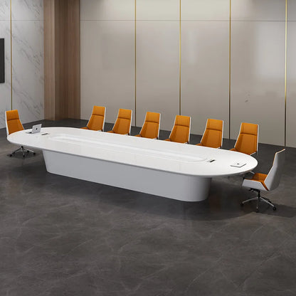 Office furniture meeting simple modern white table and chair combination