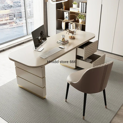 Luxury Modern Computer Office Desk Drawer Organizer Wide Home Laptop Desks Reading Executive Escritorio Oficina Office Furniture