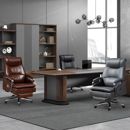 Modern Floor Massage Office Chair Recliner Leather Executive Fashion Working Chair Design Hand Silla De Oficina Office Furniture