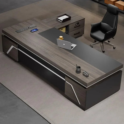 Luxury L-shaped workstation desk