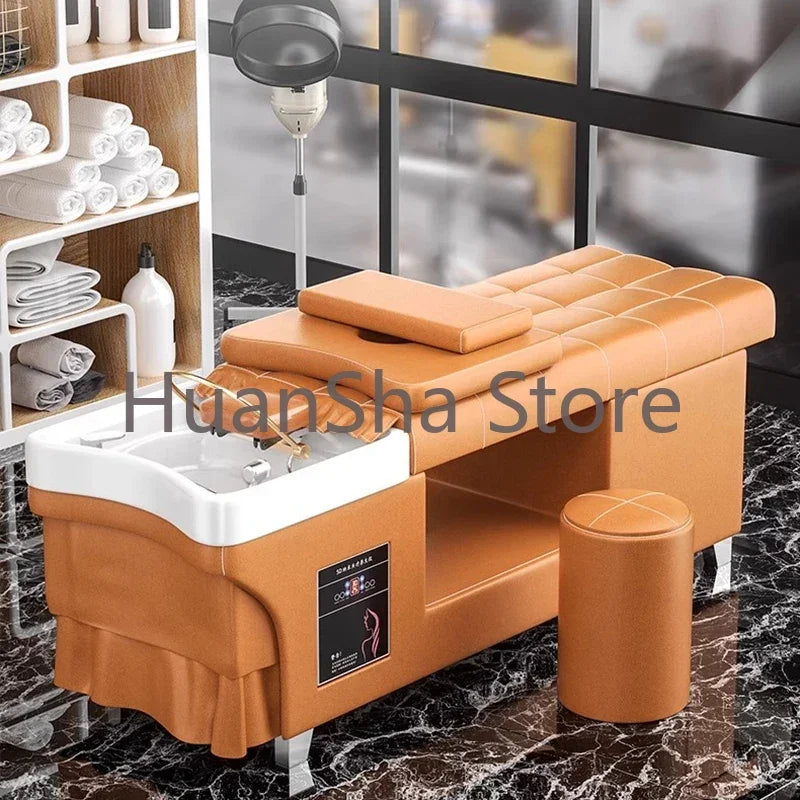 Hairstyle Beauty Shampoo Chair Water Therapy Headspa Shampoo Chair Wash Hair Stylist Chaise Coiffure Salon Furniture LJ50SC