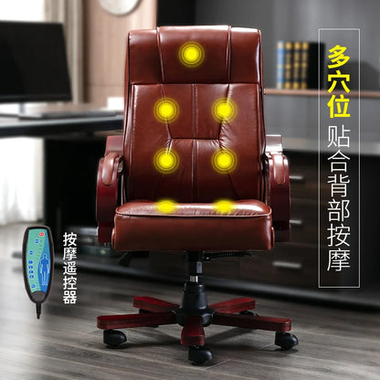 Boss Chair - Genuine Leather Ergonomic Massage Chair