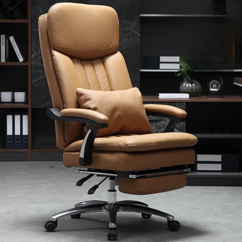 Rotating Office Chair with Armrests and Back Support Massager