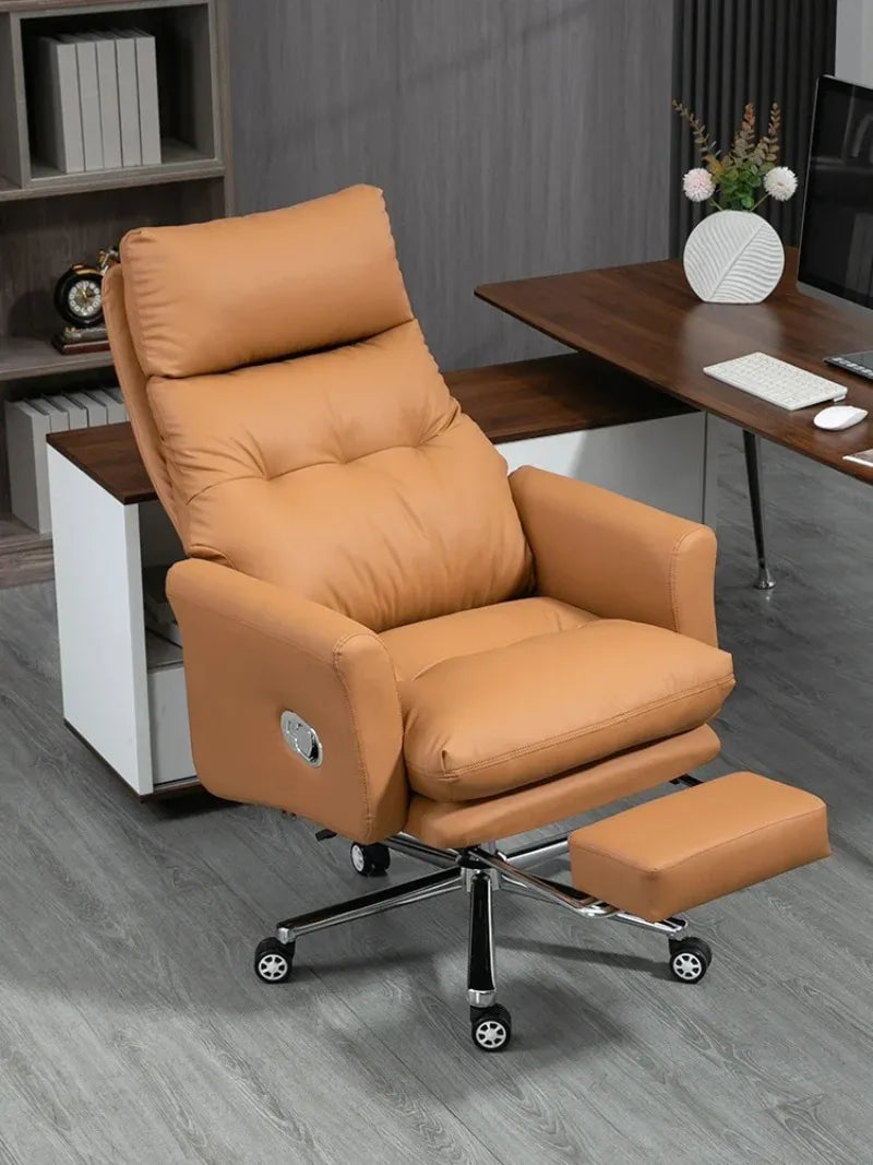 Luxurious Leather Office Chair Commerce Massage Boss Executive Gaming Chair Home Bedroom Sillas De Oficina Office Furniture Girl