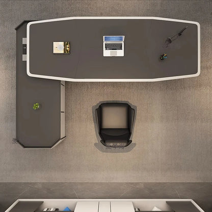 Modern Luxury Conference Desk, Computer Office Desk, Study Table with Storage