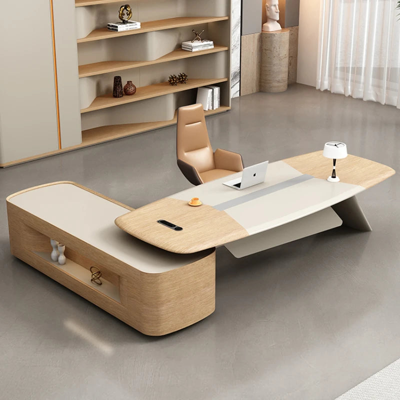 High-end boss Desk—simple and modern design for presidents