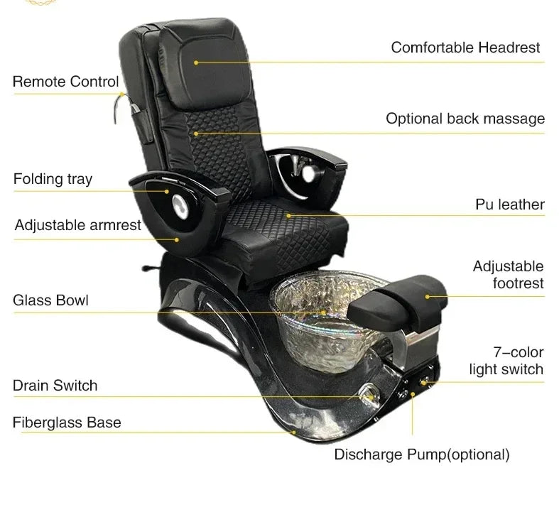Pedicure Chairs No Plumbing Electric Massage Pedicure Chair With Foot Basin