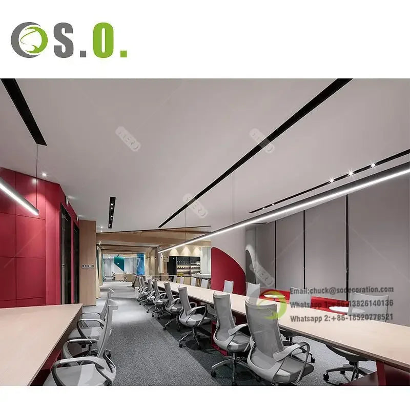 Modern Conference Table And Chair Combination Reception  Area  Office Desk