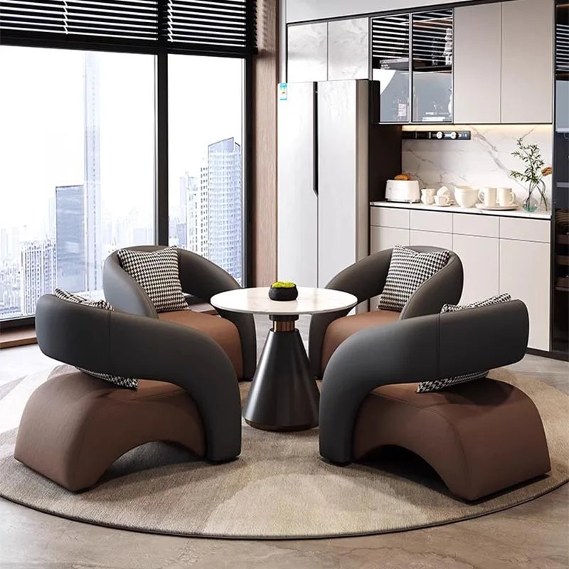 Simple Nordic Salon Chairs Armrest Wooden Lounge Modern Loungefly Designer Chairs Salon Comfy Poltronas Nordic Furniture