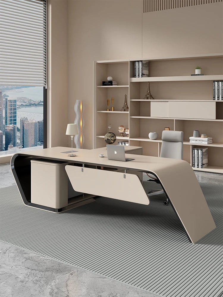 Minimalist Executive Desk: Simple and Professional Design for Home, Study, or Office