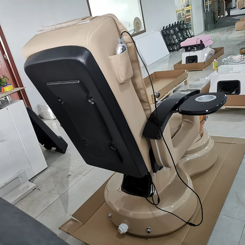 Hot sale electric massage nail salon equipment pedicure chair no plumbing foot care spa chair with discharge pump