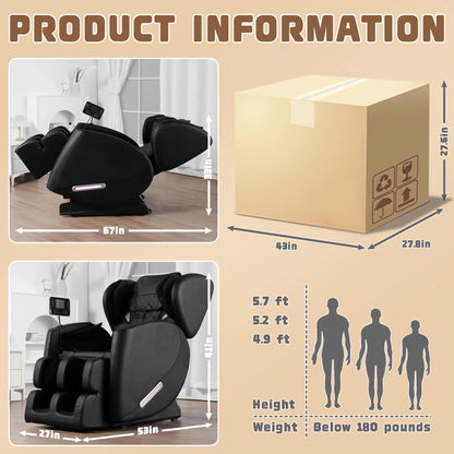Fauteuil de massage inclinable avec chauffage