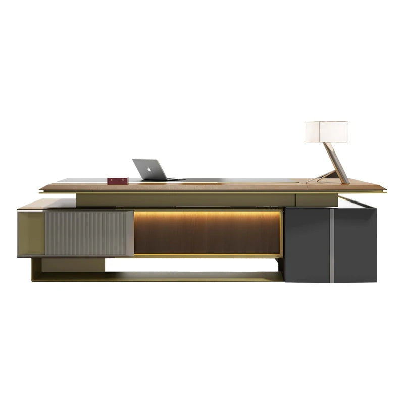 Fashion luxury desk Modern luxury solid wood boss table