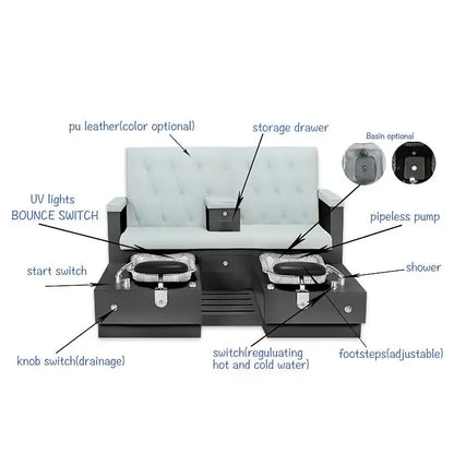 Foot therapy nail chair electric massage beauty shop