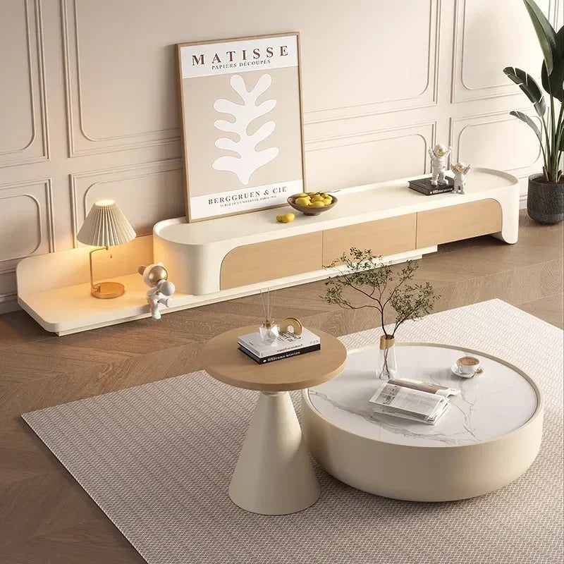 Marble Tv Stand Storage Furniture Salon Offer Retro Game Console Living Room Complete Cabinet Modern Homcom Nordic Luxury