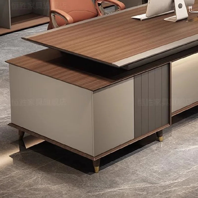 Organizer Reception Office Desk Corner Modern Aesthetic Executive Office Desk Computer Mesas De Computador Luxury Furniture