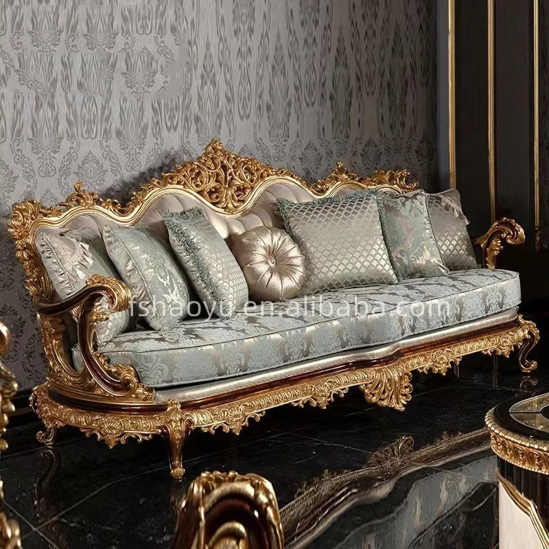 live room furniture royal red genuine leather sofa settee, living  luxury