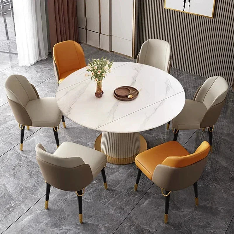Mobile Round Dining & Conference Table Set
