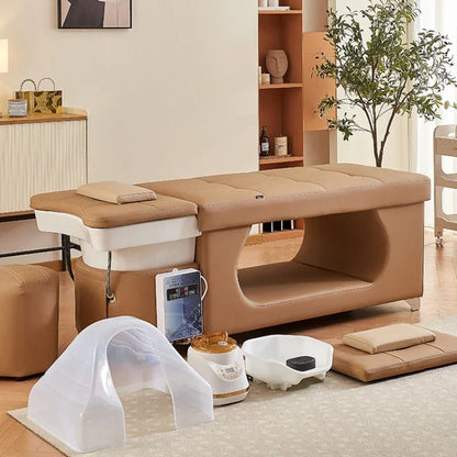 Professional Washbasin Shampoo Hair Therapy Chair Cosmetic Spa Massage Pedicure Foot Cadeira Barberia Salon Equipment