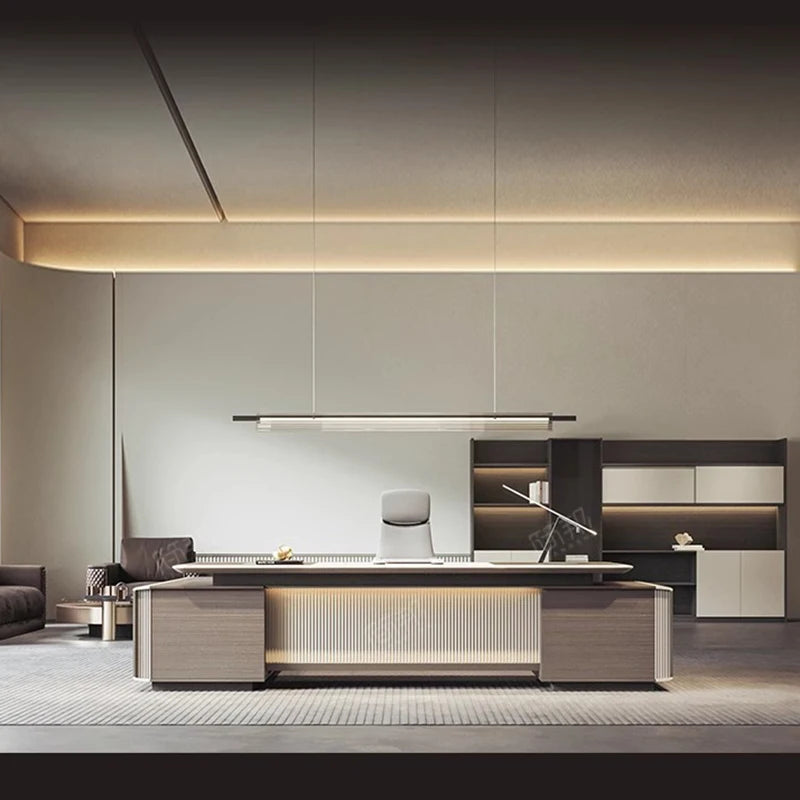 Office Desk Computer Bureau Gaming Desktops Study Tables Monitor Conference Workflow Modern Tavolo Da Lavoro Home Furniture