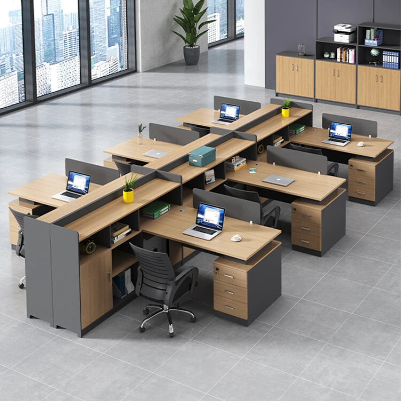 Minimalist Workstation Desks Combination Employee Finance Staff Tables Computer Luxurious Mesa De Escritorio Home Furniture