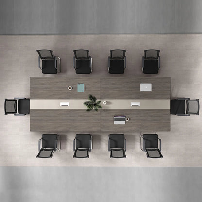 Large Modern Conference Table with Chairs