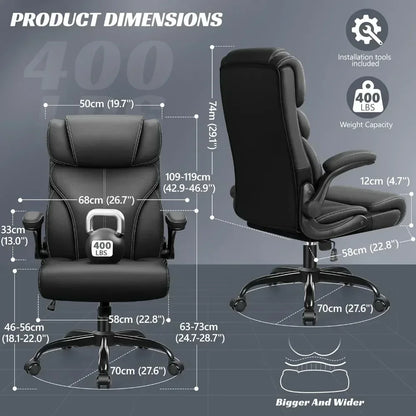 Ergonomic office chair: adjustable high back